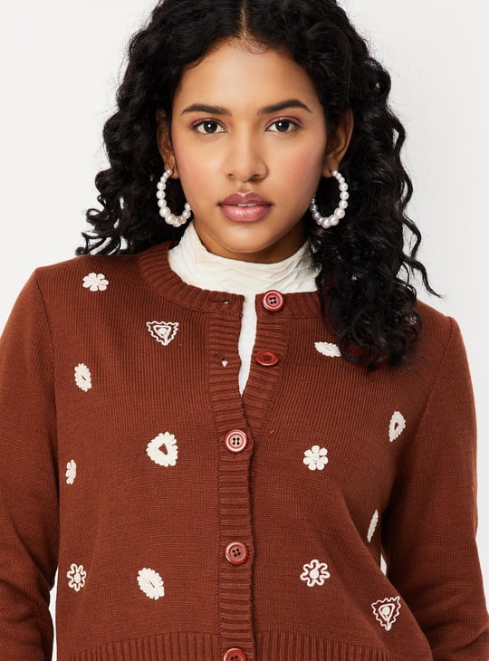 Women Embroidered Cardigan
