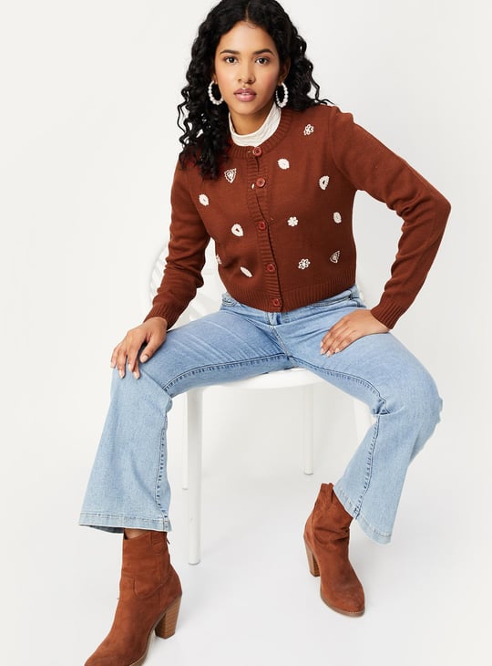 Women Embroidered Cardigan