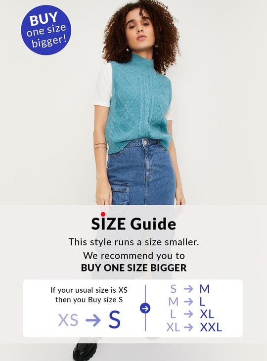 Women Cable Knit Sleeveless Sweater