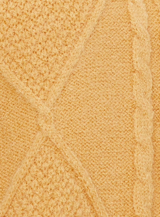 Women Cable Knit Sleeveless Sweater