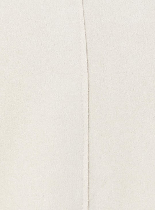 Women Solid Classic Suede Overcoat