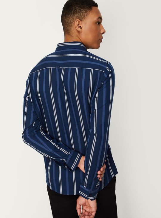 Men Striped Slim Fit Shirt