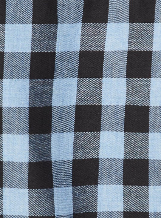Men Slim Fit Gingham Check Shirt