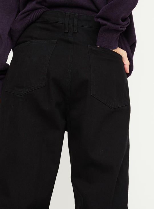 Women Printed Denim Joggers