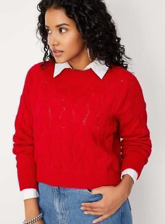 Women Cable Knit Sweater