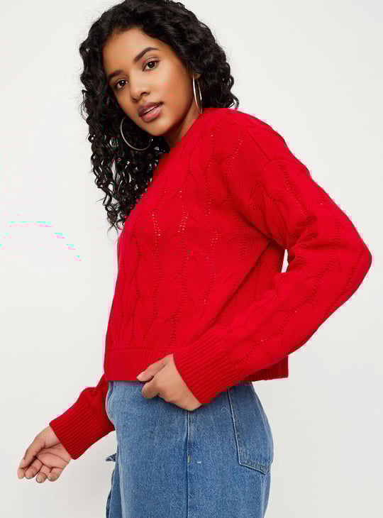 Women Cable Knit Sweater