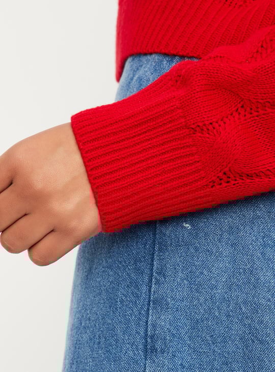 Women Cable Knit Sweater