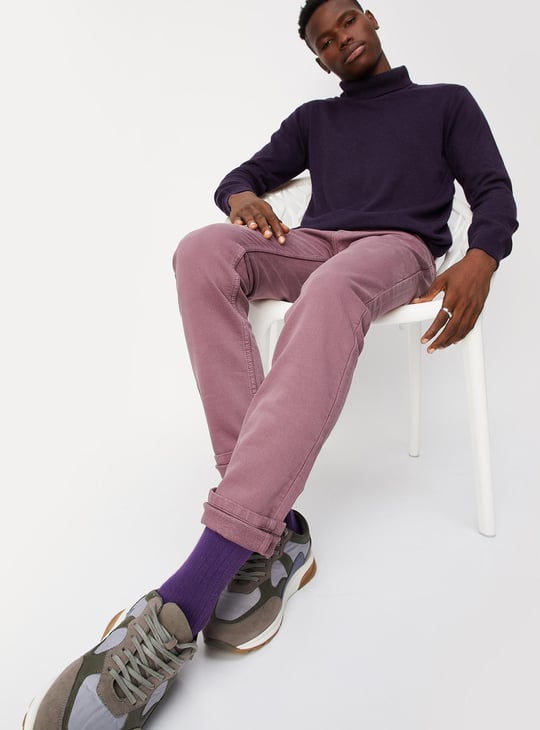 Men Slim Fit Coloured Jeans