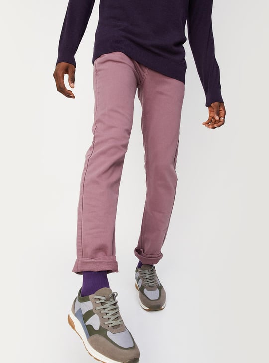 Men Slim Fit Coloured Jeans