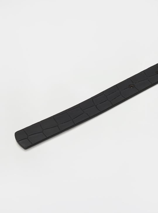 Women Croc Embossed Belt