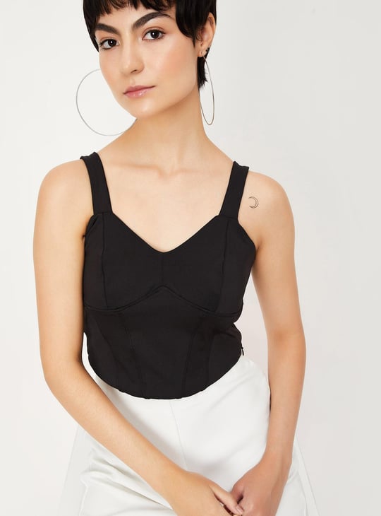 Women Panelled Corset Top