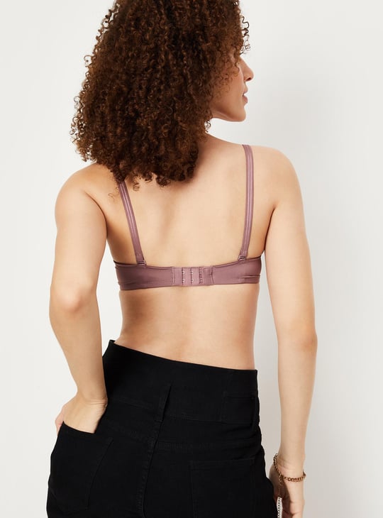 Women Solid Padded Non-Wired Bra