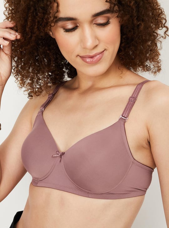 Women Solid Padded Non-Wired Bra