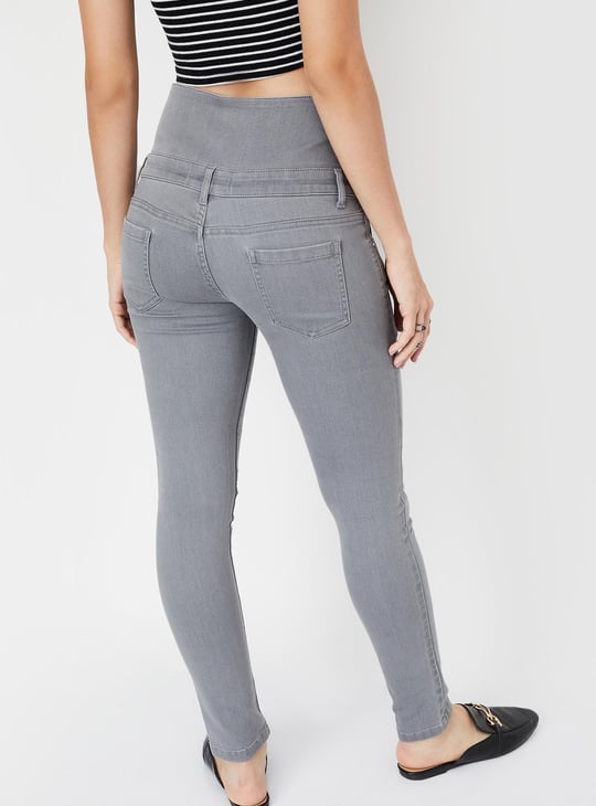 Women Solid High-Rise Skinny Fit Jeans