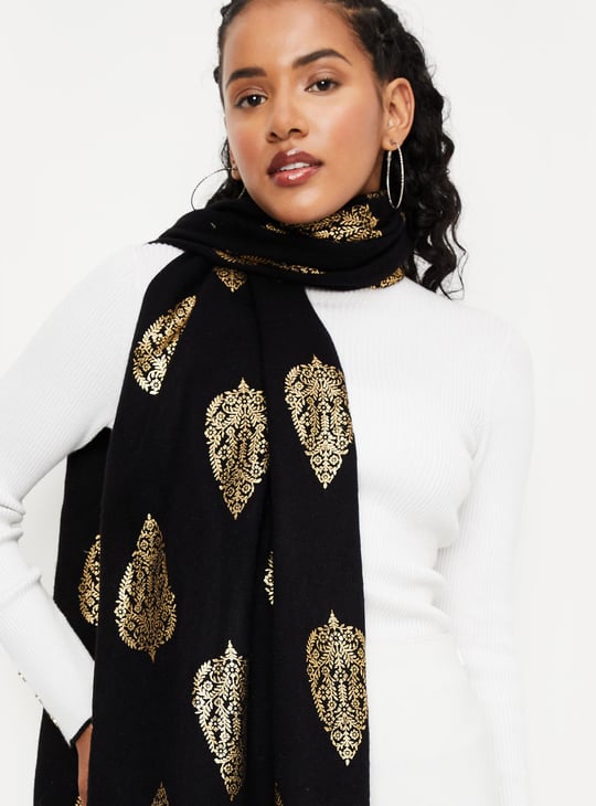 Women Foil Printed Shawl