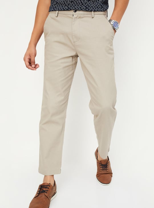 Men Slim Fit Smart Casual Chinos