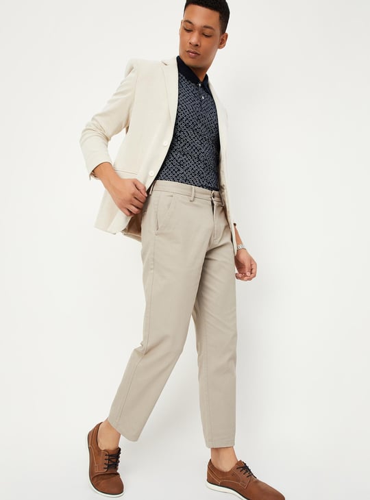 Men Slim Fit Smart Casual Chinos