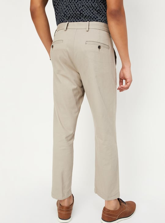 Men Slim Fit Smart Casual Chinos