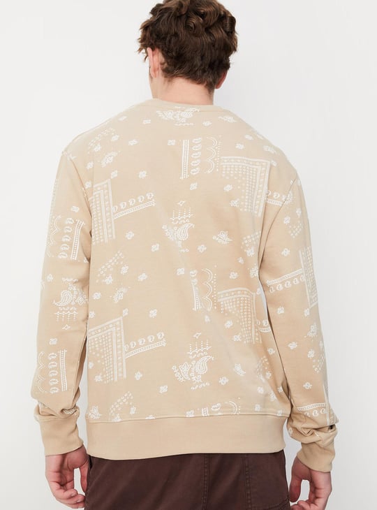 Men Bandana Printed Sweatshirt