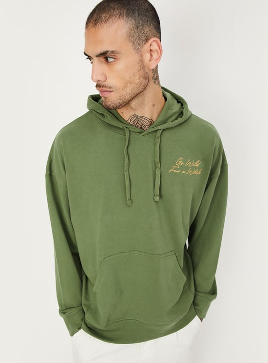 Men Back Print Oversized Sweatshirt