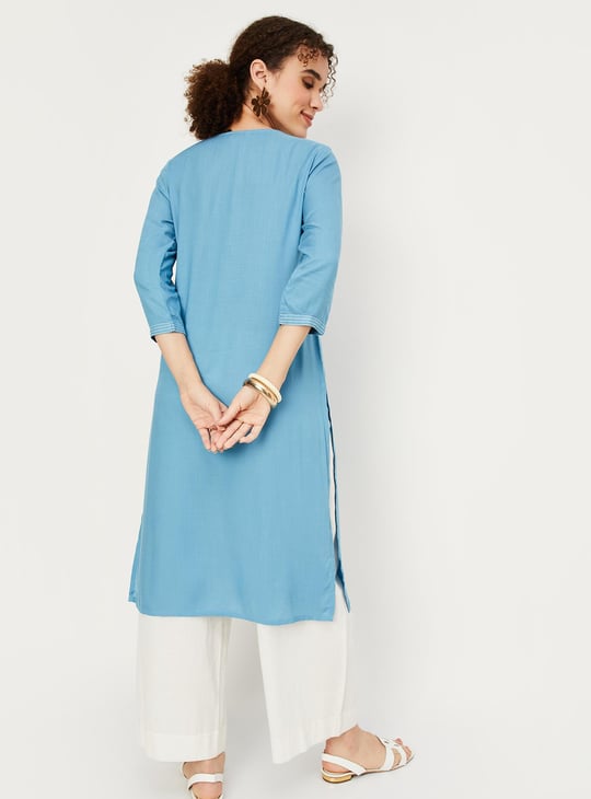 Women Solid Straight Kurta