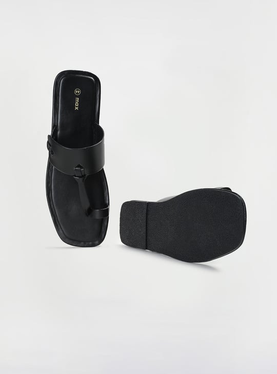 Men Solid Toe-Ring Sandals