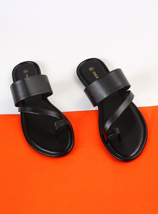 Women Solid One-Toe Flat Sandals