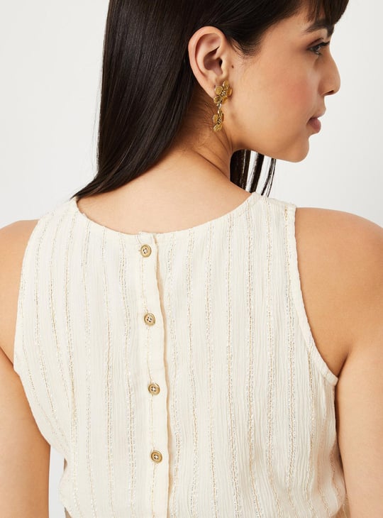 Women Striped Crop Top