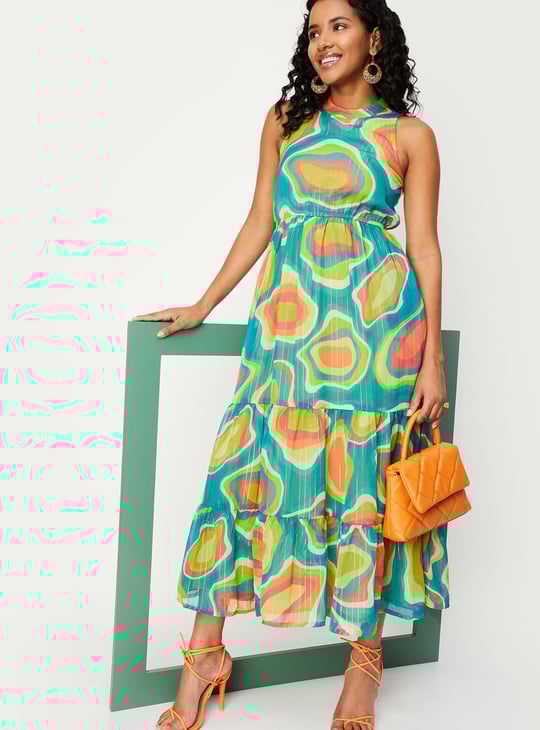 Women Printed Tiered Dress