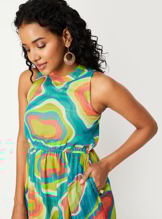 Women Printed Tiered Dress