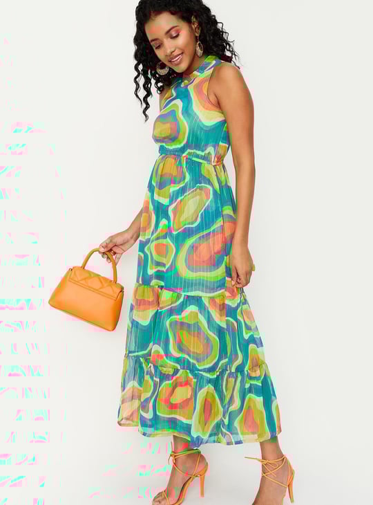 Women Printed Tiered Dress