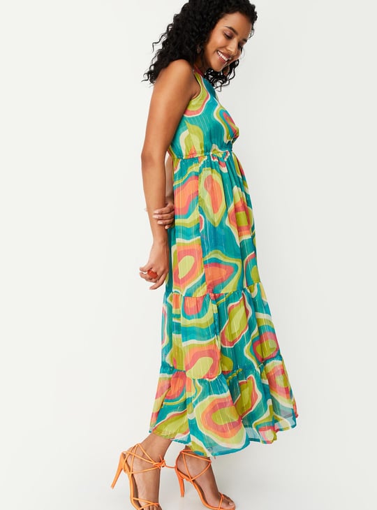 Women Printed Tiered Dress