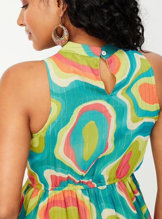 Women Printed Tiered Dress