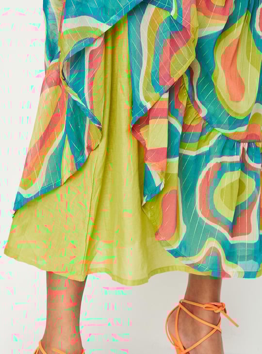 Women Printed Tiered Dress