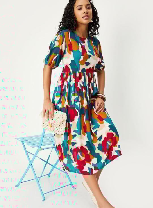 Women Printed Fit and Flare Dress