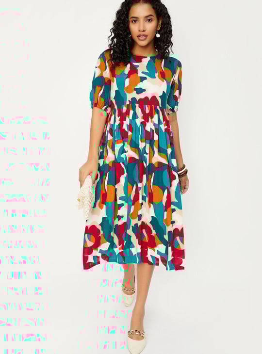 Women Printed Fit and Flare Dress