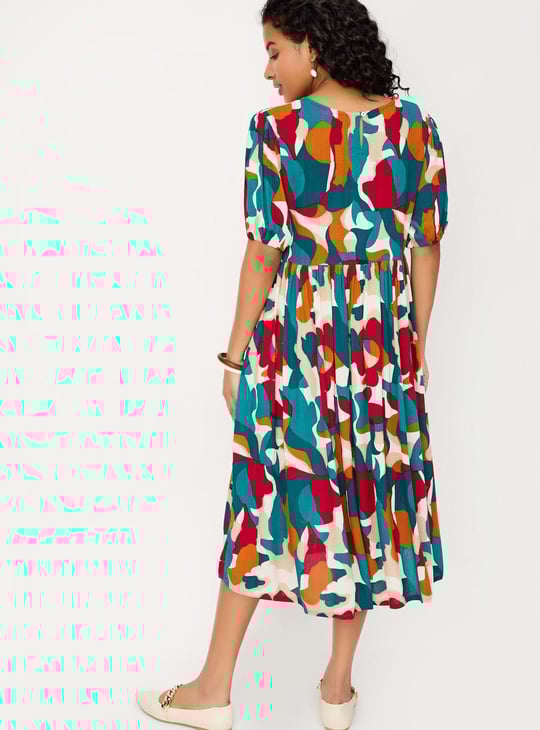 Women Printed Fit and Flare Dress