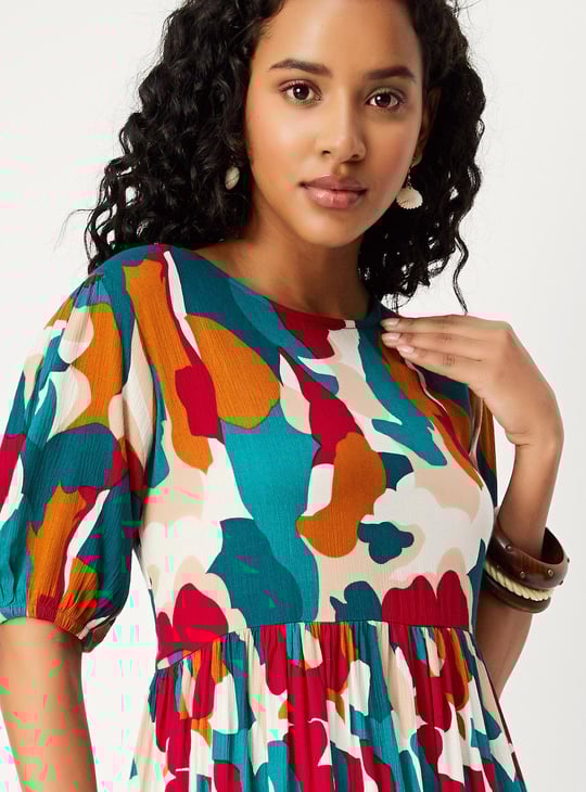 Women Printed Fit and Flare Dress
