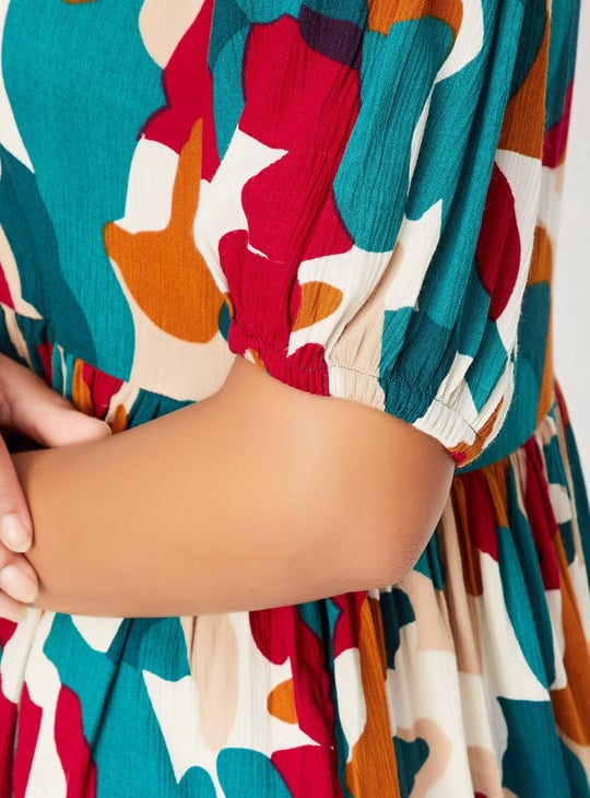 Women Printed Fit and Flare Dress