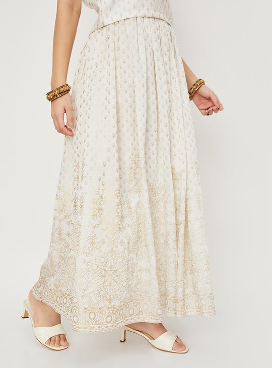 Women Printed Ethnic Maxi Skirt