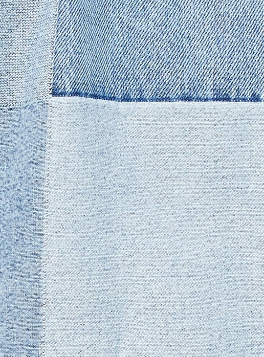 Men Colourblock Denim Jacket