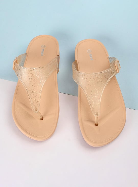 Women Glitter V-Strap Sandals