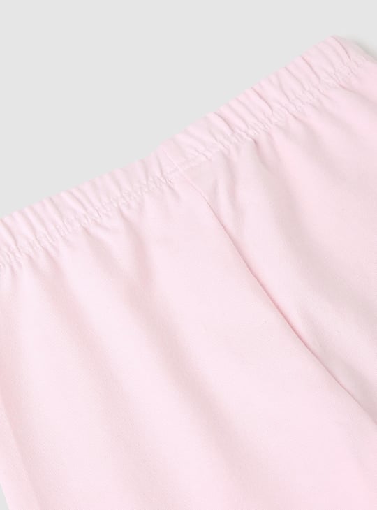 Girls Solid 3/4th Leggings with Bow Tie Hem