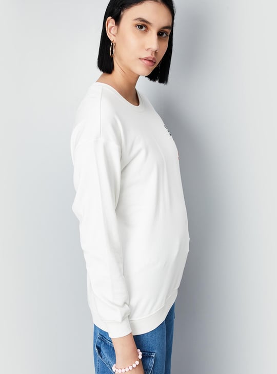 Women Oversized Graphic Printed Sweatshirt