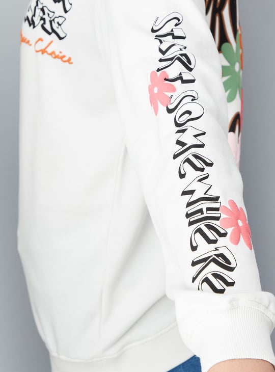Women Oversized Graphic Printed Sweatshirt