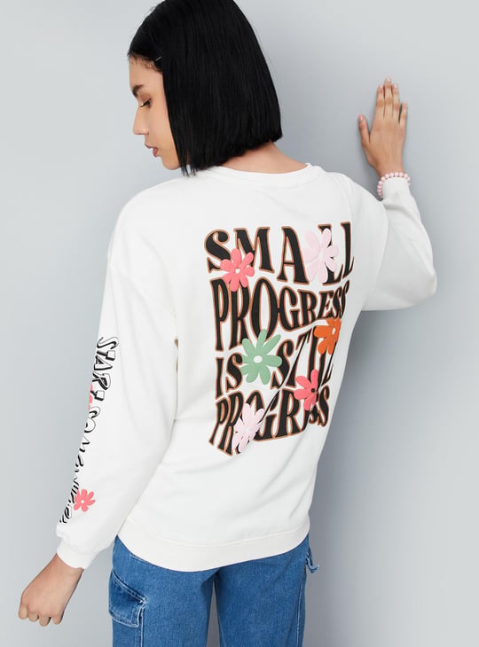 Women Oversized Graphic Printed Sweatshirt
