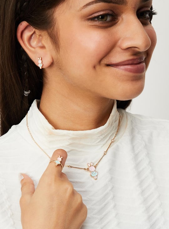 Girls Necklace Set with Ring