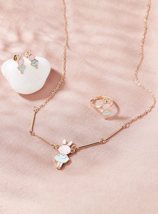 Girls Necklace Set with Ring