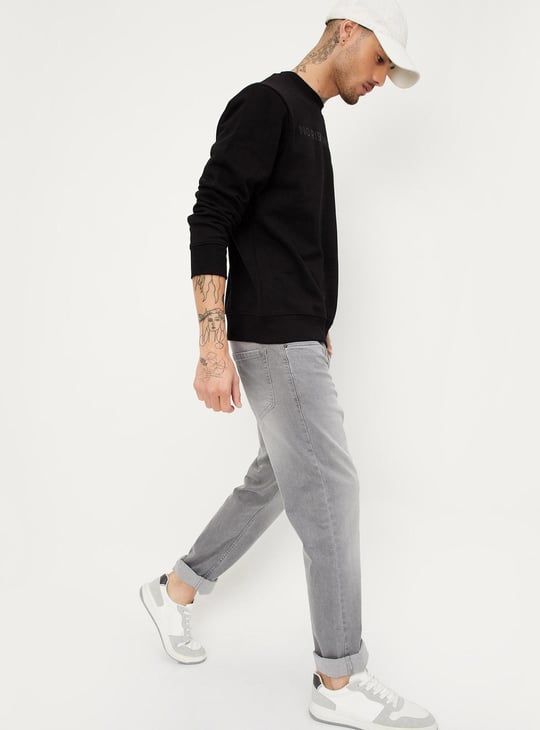 Men Regular Fit Washed Jeans