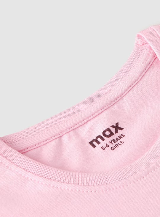 Girls Typographic Printed T-shirt